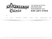 Tablet Screenshot of mymassageclinicpcb.com